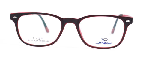 Dingo DG 1001 TR90 BLACK-RED Frame - Devi Opticians