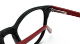 ROUND ACETATE FRAME -P1-BLACK-RED - Devi Opticians